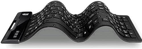 Black flexible waterproof compact keyboard
