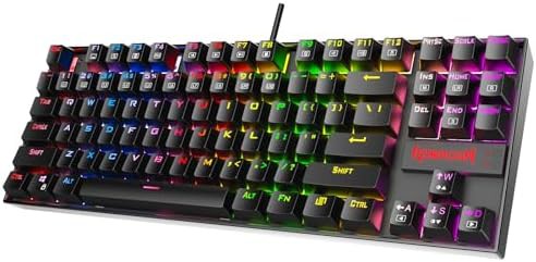 Black compact tenkeyless red switch keyboard