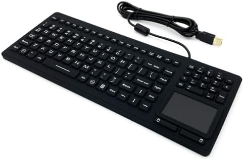 Industrial waterproof keyboard with integrated touchpad — photo 4