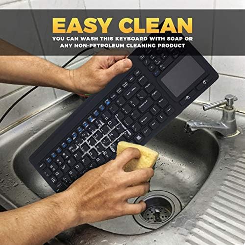 Industrial waterproof keyboard with integrated touchpad — photo 5