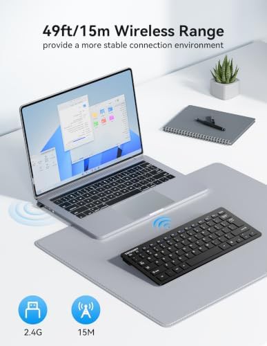 Compact wireless keyboard with media hotkeys — photo 3