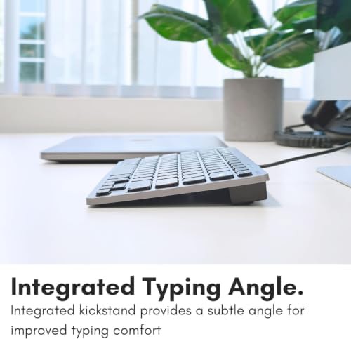 Macally small USB wired keyboard in gray — photo 4