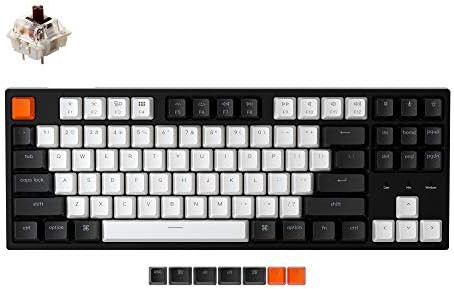 wired tenkeyless hot swappable white backlit keyboard