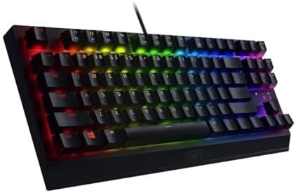 Black tenkeyless mechanical gaming keyboard