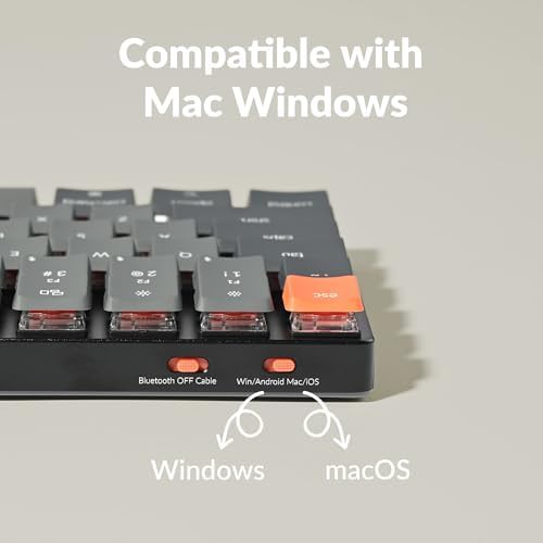 low profile wireless qmk mechanical keyboard — photo 3