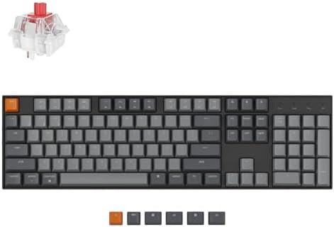 full size wireless keyboard with red switches
