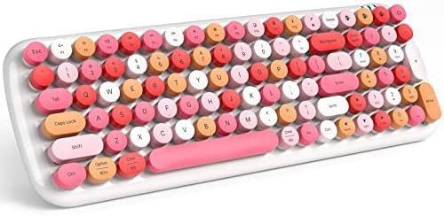 Retro typewriter keyboard in lipstick colors