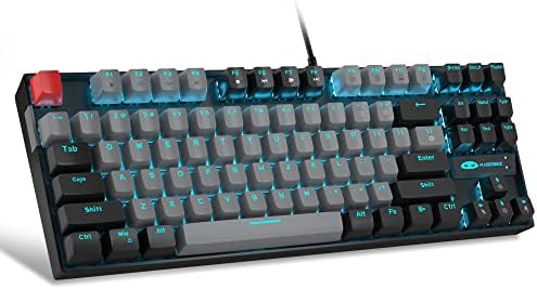 Grey and black compact mechanical TKL keyboard