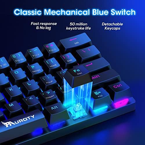 Wireless 60 percent mechanical blue switch keyboard — photo 4