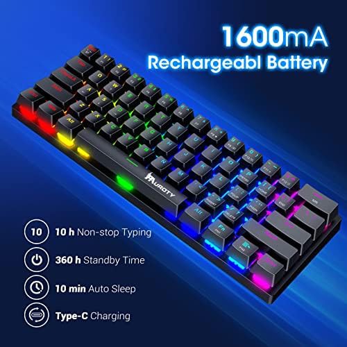 Wireless 60 percent mechanical blue switch keyboard — photo 5