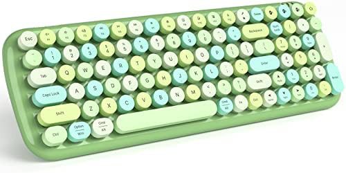 Green portable typewriter style bluetooth keyboard