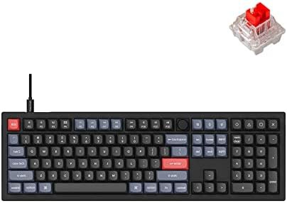 Black wired full size keyboard with knob