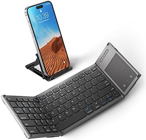Samsers foldable keyboard with larger touchpad in grey