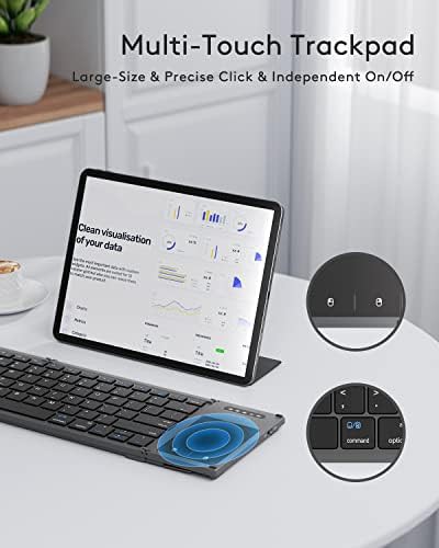Samsers foldable keyboard with larger touchpad in grey — photo 3