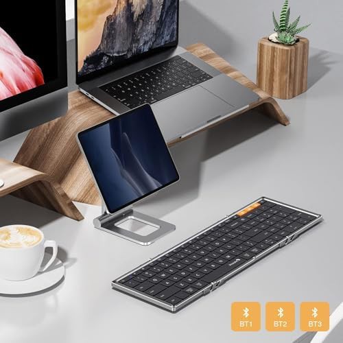 Space gray full size folding travel keyboard — photo 3