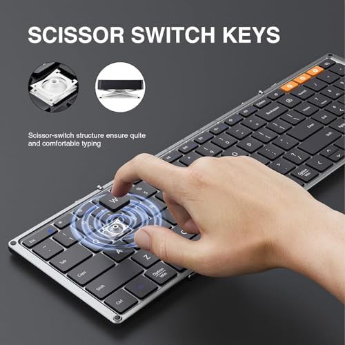 Space gray full size folding travel keyboard — photo 5