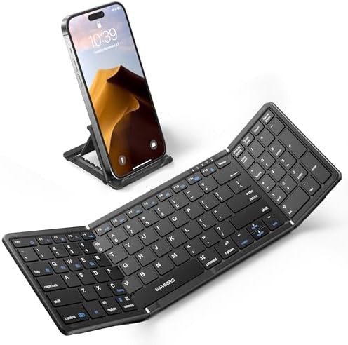 Full size foldable keyboard with numeric keypad