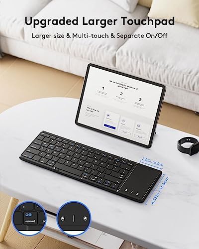 Full size foldable keyboard with large touchpad — photo 3