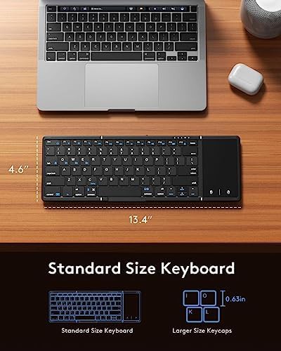 Full size foldable keyboard with large touchpad — photo 4