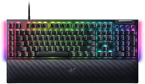 BlackWidow V4 mechanical keyboard with green switches