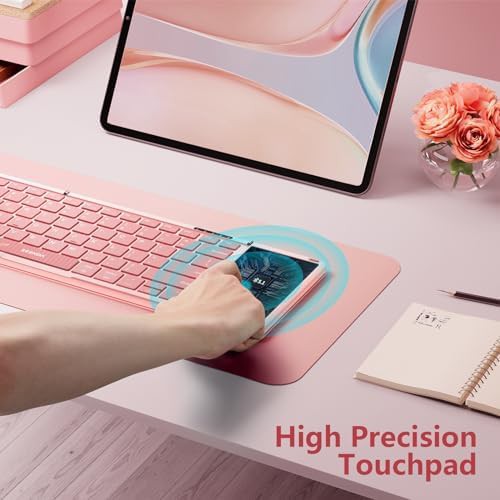 Cinnabar pink foldable bluetooth keyboard — photo 5