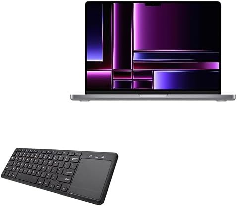 Wireless trackpad full size keyboard black
