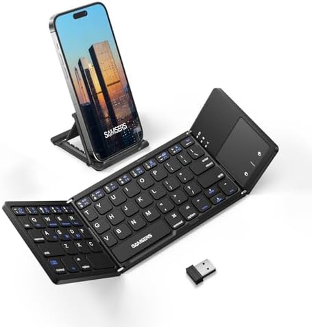Ultra slim compact foldable touchpad keyboard