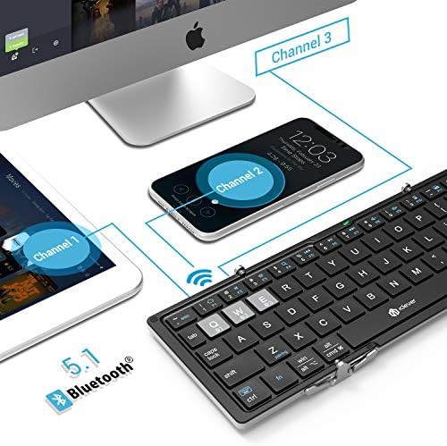 iClever folding Bluetooth keyboard with stand holder — photo 3