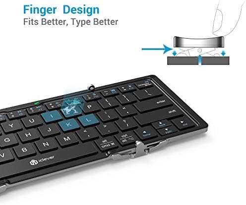 iClever folding Bluetooth keyboard with stand holder — photo 4