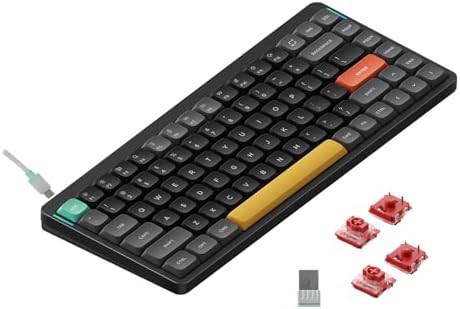 Portable wireless keyboard with cowberry switches