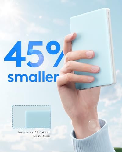 Ultra slim foldable blue wireless keyboard — photo 4