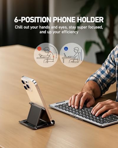 PuechAxe foldable Bluetooth travel keyboard with stand — photo 5