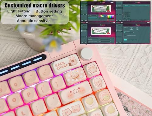 Virtdream R66 pink linear mechanical keyboard — photo 4