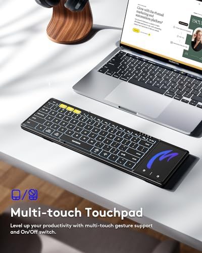 Full size backlit foldable Bluetooth keyboard — photo 4