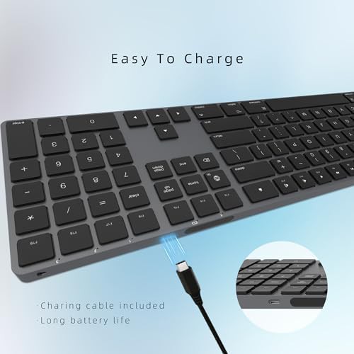 Space gray aluminum wireless low profile keyboard — photo 5