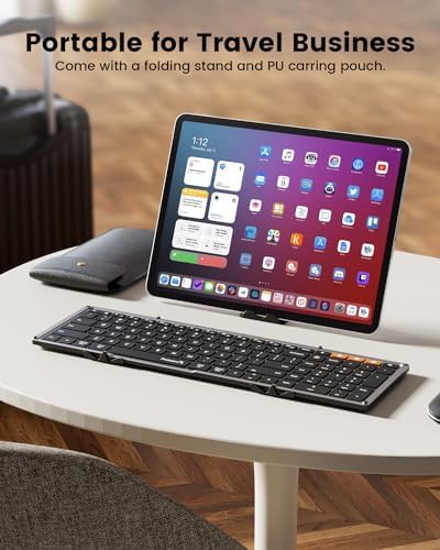 Gray backlit full size folding keyboard — photo 4