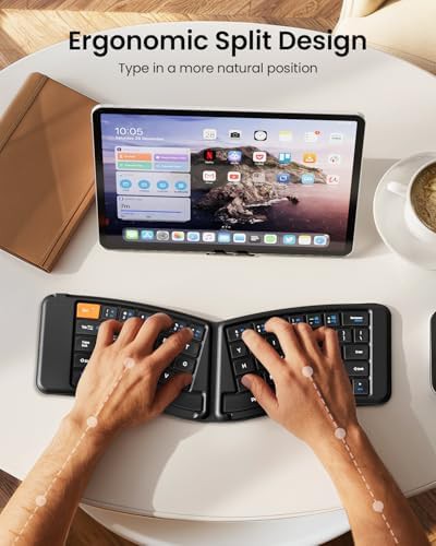Ergonomic bluetooth foldable keyboard for tablet — photo 3