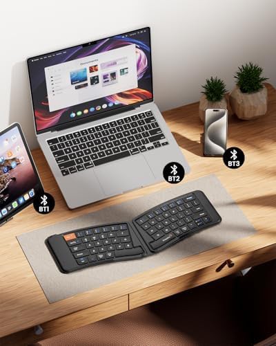 Ergonomic bluetooth foldable keyboard for tablet — photo 5