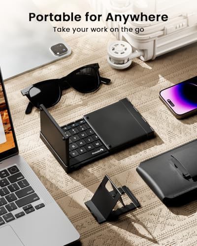 Black foldable travel keyboard with touchpad — photo 4