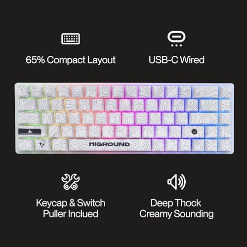 Snowstone wired 65 percent gaming keyboard — photo 4