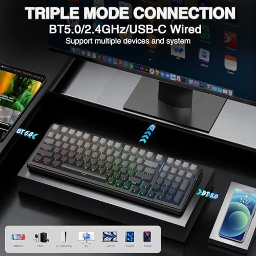Wireless gasket mount keyboard with side printed caps — photo 3