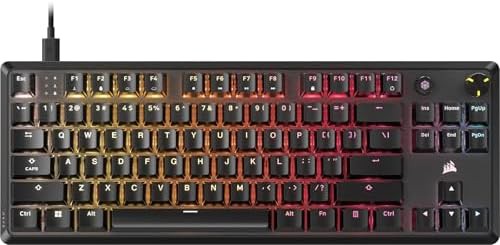 Tenkeyless mechanical keyboard with linear red switches