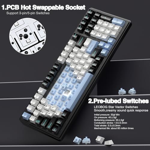 Multi device wireless keyboard with linear switches — photo 5