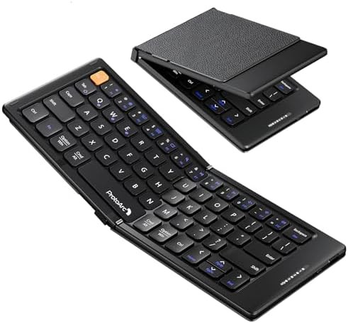 Black compact foldable keyboard for mobile devices