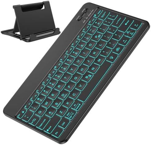 Bluetooth tablet keyboard with backlit keys