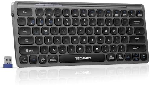 Gray rechargeable silent bluetooth keyboard