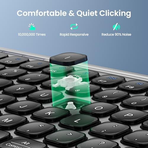 Gray rechargeable silent bluetooth keyboard — photo 5