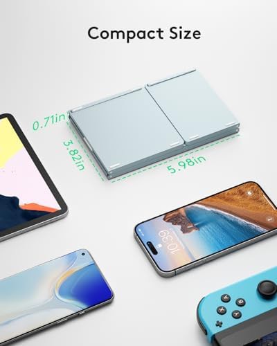 Compact foldable blue travel touchpad keyboard — photo 5