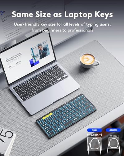 Full size backlit foldable travel keyboard — photo 4