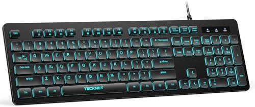 Wired silent keyboard with RGB backlighting